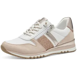 Marco Tozzi Sneaker flach mit Schnürsenkeln Freizeit, Mehrfarbig (White Powder), 39 EU