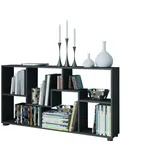 VCM my home Bücherregal Pintal schwarz 117,0 x 20,0 x 62,0 cm