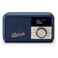 Roberts Revival Petite – Tragbares Kompaktradio mit Bluetooth, 20 Stunden Akkulaufzeit, Aux-Eingang, Passivmembran, Streaming, 2 Jahre Garantie Mitternachtsblau