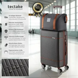 Tectake Madison 4-Rollen 76 cm / 90 l grau/silber