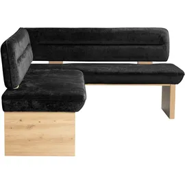 Home Affaire Eckbank HOME AFFAIRE "Louise Polsterbank, Esszimmerbank, Küchenbank", grau (magnet, dekor eiche ontario), B:212cm H:86cm T:170cm, Holzwerkstoff, Massivholz, Polyester, Sitzbänke, Eckbank, mit Nosag Wellenfedern im Sitz für mehr Komfort, Breite 212x170 cm