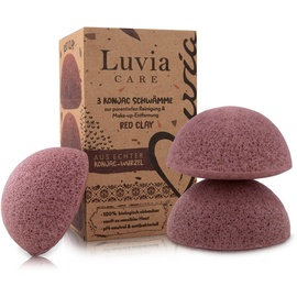 Luvia Cosmetics Konjac Schwamm Set Red Clay