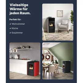 Nemaxx P12 Pelletofen Stahl Rot