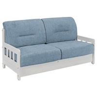 Livetastic Schlafsofa Blau, Weiß Textil Kiefer massiv Uni , 154x88x90 cm , einzeln ausziehbar Kinder- , Jugendzimmer, Jugendmöbel, Jugendsofas