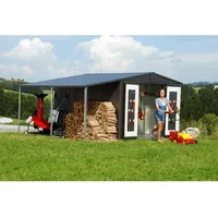 Biohort Seitendach zu GHE Gr. 4/5 dunkelgrau metallic 150 x 228 cm