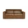 vente-unique Schlafsofa mit Matratze 3-Sitzer - 100% Büffelleder - Vintage-Optik - Matratze 13 cm - DELECTEA II