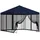 vidaXL Garten Pavillon 3 x 3 m inkl. 4 Seitenteile Blau