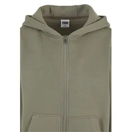 URBAN CLASSICS Fluffy Zip Hoody grün M