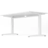 Hammerbacher VXB16 höhenverstellbarer Schreibtisch weiß rechteckig, C-Fuß-Gestell weiß 160,0