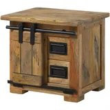 Massivmoebel24 Nachttisch Mango 50x40x45 natur lackiert RAILWAY #1012