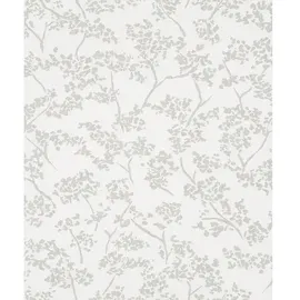 Schöner Wohnen Vliestapete, Blätter, Blumen, weiß/pearldust - weiss