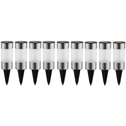 9x Außen Steh Stand Lampe Solar Steck Erdspieß Leuchte Garten Beleuchtung
