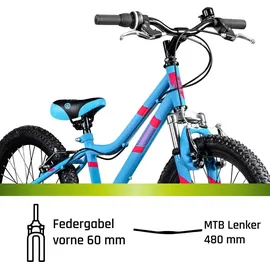 Galano GA20 20" RH 26 cm blau/pink 7-Gang V-Brakes