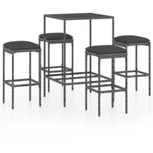 vidaXL Gartenbar-Set 5-tlg. Grau