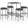 vidaXL Gartenbar-Set 5-tlg. Grau