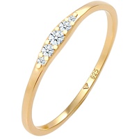 Elli DIAMONDS Verlobungsring Diamant (0.09 ct) 925 Silber Ringe Damen