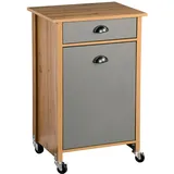 KESPER Küchenwagen mit Mülltrennsystem, Faserplatte, Maße: B 50 x 79 x 37cm, Schublade und Abfalleimer