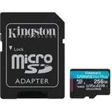 Kingston microSDXC Canvas Go! Plus 256GB Class 10 UHS-I A2 V30 + SD-Adapter