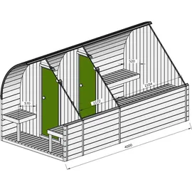 FinnTherm ScandiPod Deluxe inkl. 9 kW Ofen + int. Steuerung