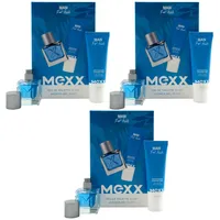 Mexx Geschenkset Man For Him 3 Sets = 3 x 30ml Edt Spray + 3 x 50ml Shower Gel