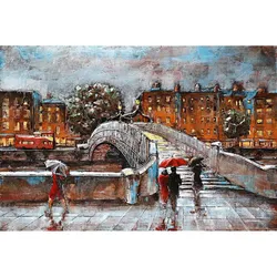 3D-Metallbild - Motiv: Hapenny bridge - 80 x 120cm