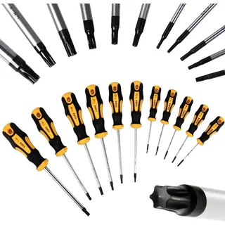 DEUBA DEUBA® Schraubendreher Torx 11 tlg. CrV-Stahl Stirnloch Werkstatt KFZ Werkzeug Schraubendrehersatz Schraubenzieher Set