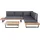 Beliani Lounge Set 5-tlg. Hellbraun/Grau