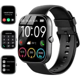 Smartwatch Herren Damen, 1,91" HD Smartwatch Damen mit Telefonfunktion, Smart Watch Fitnessuhr 113+ Sportmodi, IP68 Wasserdicht, Sportuhr mit Herzfrequenz Schlafmonitor Schrittzähler, für Android iOS