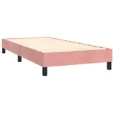 Décoshop26 - Lattenrost auf Beinen Bettgestell 90 x 190 cm rosa Samtbezug TDL0206949