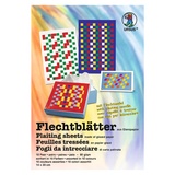 Ursus 3340099 - Flechtblätter, 80 g/qm, ca. 14 x 20 cm, 10 Paar in 10 verschiedenen Farben, aus ungummiertem Glanzpapier, 10 mm Schnittbreite, zum Flechten von beeindruckenden Mustern, Mittel