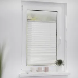 Lichtblick Plissee Haftfix, ohne Bohren, weiß - weiss