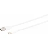 s/conn USB Lade-Sync Kabel, USB A Stecker auf USB-C 2.0, ABS, weiß, 2m (14-13043)