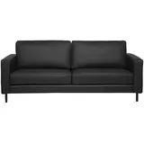 Beliani Sofa Schwarz Echtleder 3-Sitzer