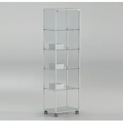 Glasvitrine Ausstellung Weiß abschließbar JT-A5118P