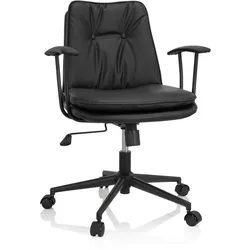Bürostuhl / Drehstuhl SMALLO Kunstleder schwarz hjh OFFICE