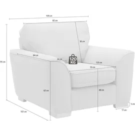 Home Affaire Sessel HOME AFFAIRE "Savoy Cocktailsessel", beige, B:109cm H:95cm T:107cm, Struktur weich (100% Polyester);Struktur fein (100% Polyester), Sessel, Sessel, gemütlicher Sessel, in 2 Bezugsqualitäten