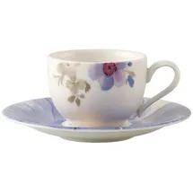 Villeroy & Boch Mariefleur Gris Basic Espressotasse mit Untertasse Set, 2-tlg. (1041041410)