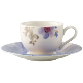 Villeroy & Boch Mariefleur Gris Basic Espressotasse mit Untertasse Set, 2-tlg. (1041041410)