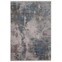 Vintage Teppich Kennedy 240 x 340 cm Mischgewebe Grau, Blau Grau /