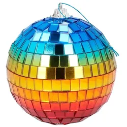 6 Disokugeln bunt Regenbogen Disco Party Deko Ø: 8 cm