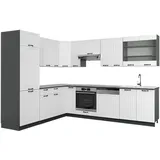 Vicco Fame-Line Eckküche Weiß Landhaus/Anthrazit 227 x 60 cm ohne Arbeitsplatte