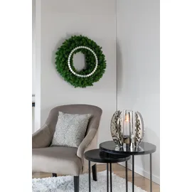 Fink Windlicht GLAMOUR Edelstahl/Glas Silber