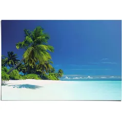 Poster REINDERS "Palmenstrand", blau (farbe bild(er): blau), B:91,5cm H:61cm, Papier, Bilder
