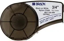 Brady Corporation Brady B-499 - Nylontuch - matt - Schwarz auf Weiß - Rolle (1,9