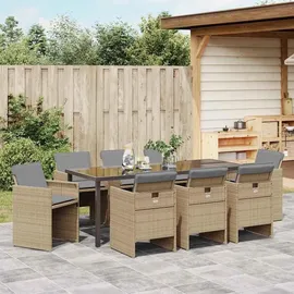 vidaXL Garten Essgruppe 9-tlg. Beige