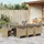 vidaXL Garten Essgruppe 9-tlg. Beige