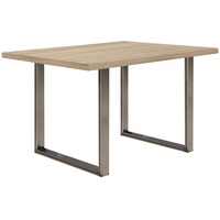 Forte TABLES Tisch nicht ausziehbar, Holzwerkstoff, Sonoma Eiche, 140