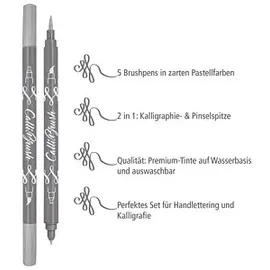 Online Schreibgeräte Calli.Brush Double Brush-Pens 5 St. Pastell