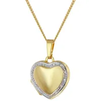 trendor Panzerkette Damen-mit -925 Silber Vergoldet goldfarben 45 cm