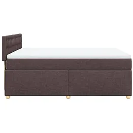 vidaXL Boxspringbett mit Matratze Dunkelbraun 140x200 cm Stoff